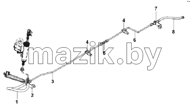 Clutch System Steel Pipe Subassembly-Complete Trailer