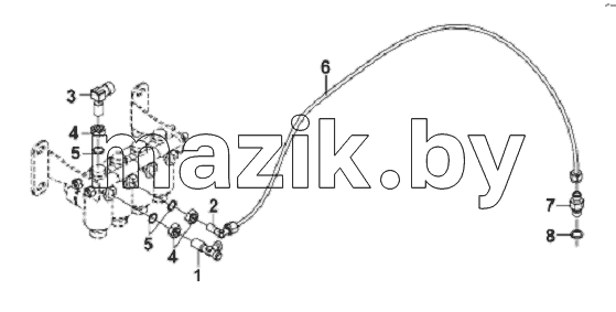 Inter-axle Differential Lock Control Pipeline Subassembly
