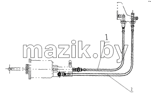 1606D-T2200 Стальные трубопроводы пневмогидроусилителя сцепления