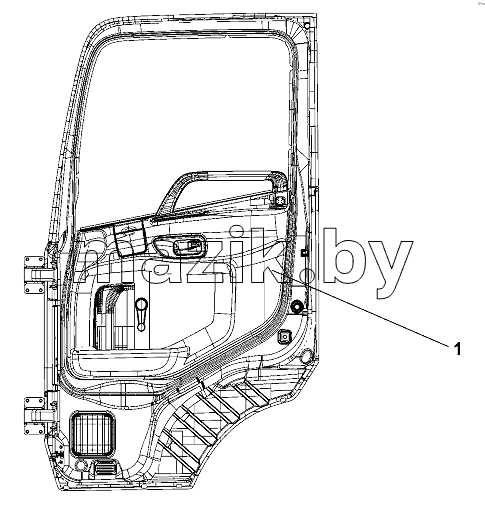 Right door assembly