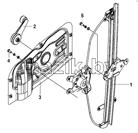LH Window Regulator Group