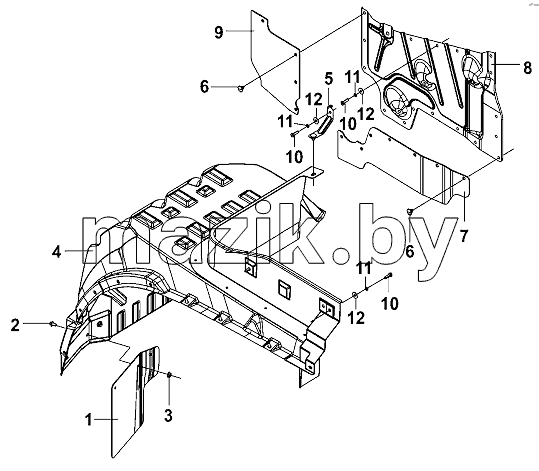 LH Inner Mudguard Group