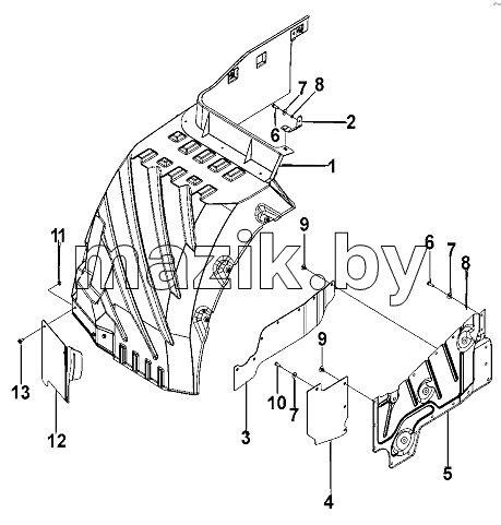 Right Inner Mudguard Group