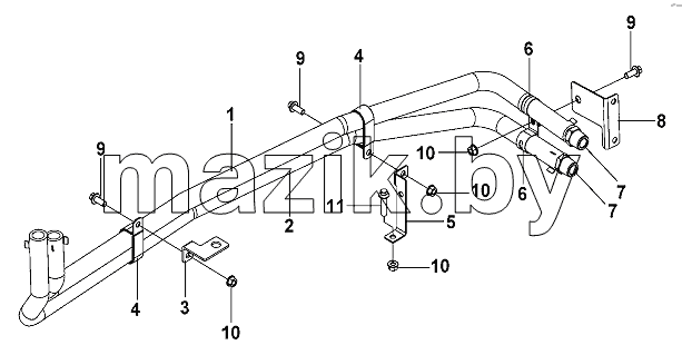 Water Inlet/Outlet Pipe Group Of Heater