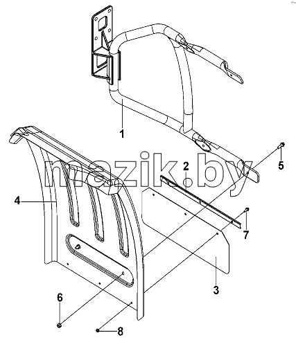 Rear left Mudguard Group