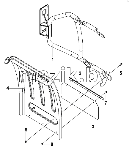 Rear right Mudguard Group
