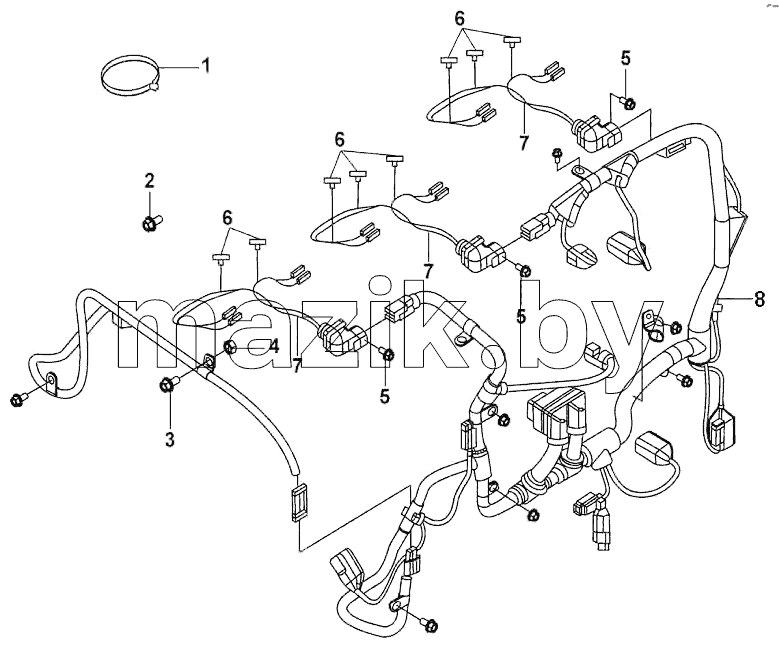 Electric control module harness