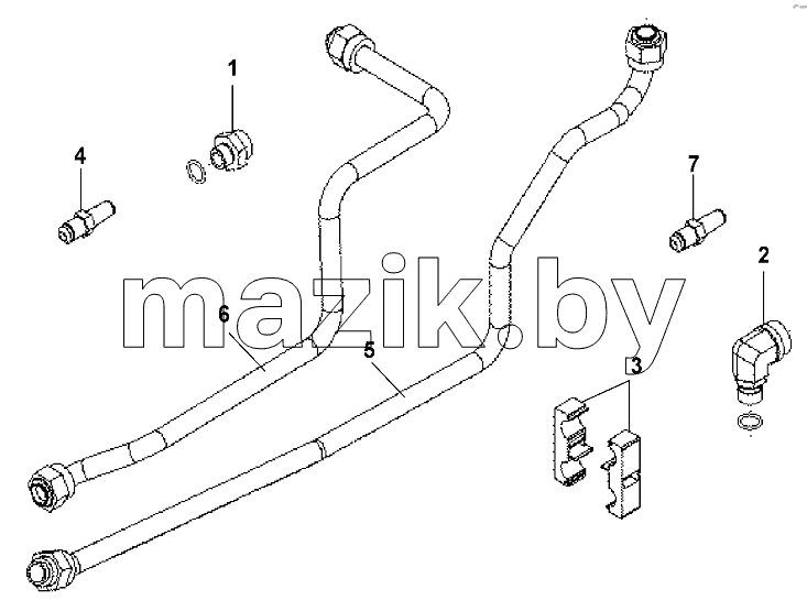 Cooling water pipe air compressor