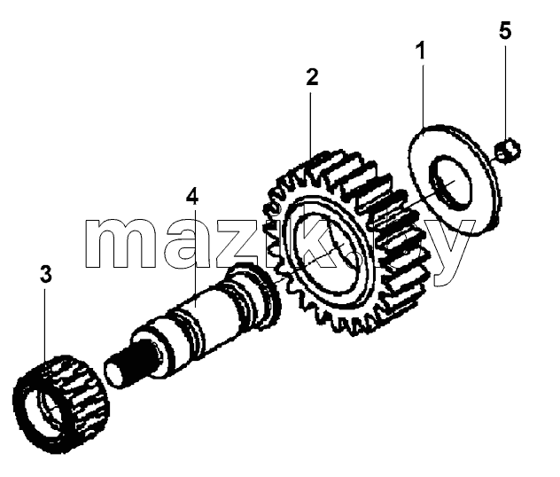  Reverse Intermediate Shaft Assembly