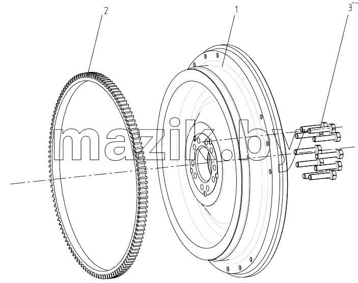  FLYWHEEL WITH GEAR RIM