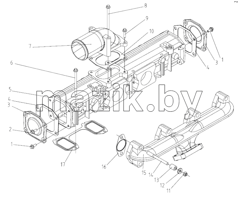 CHARGE AIR PIPE/EXHAUST PIPE (1)