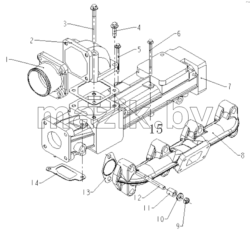  CHARGE AIR PIPE/EXHAUST PIPE