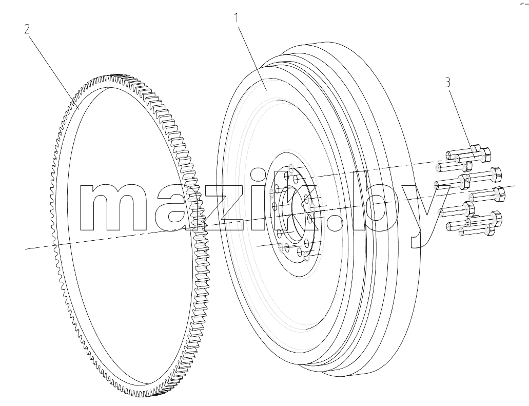  FLYWHEEL WITH GEAR RIM