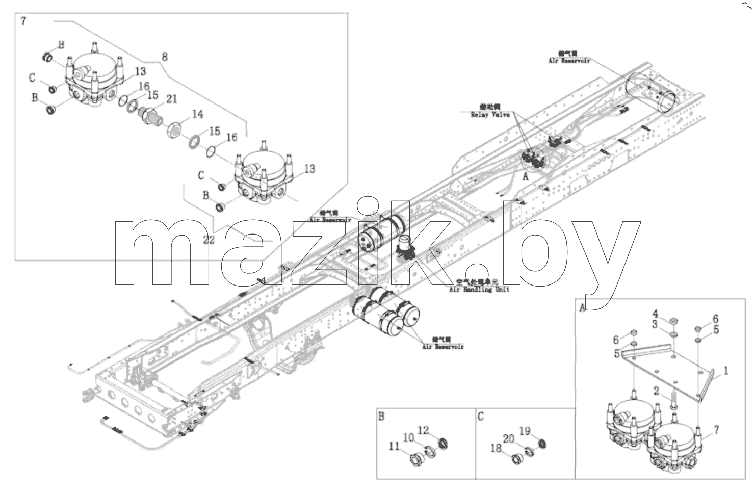  Relay valve logic assembly  (rear driving)