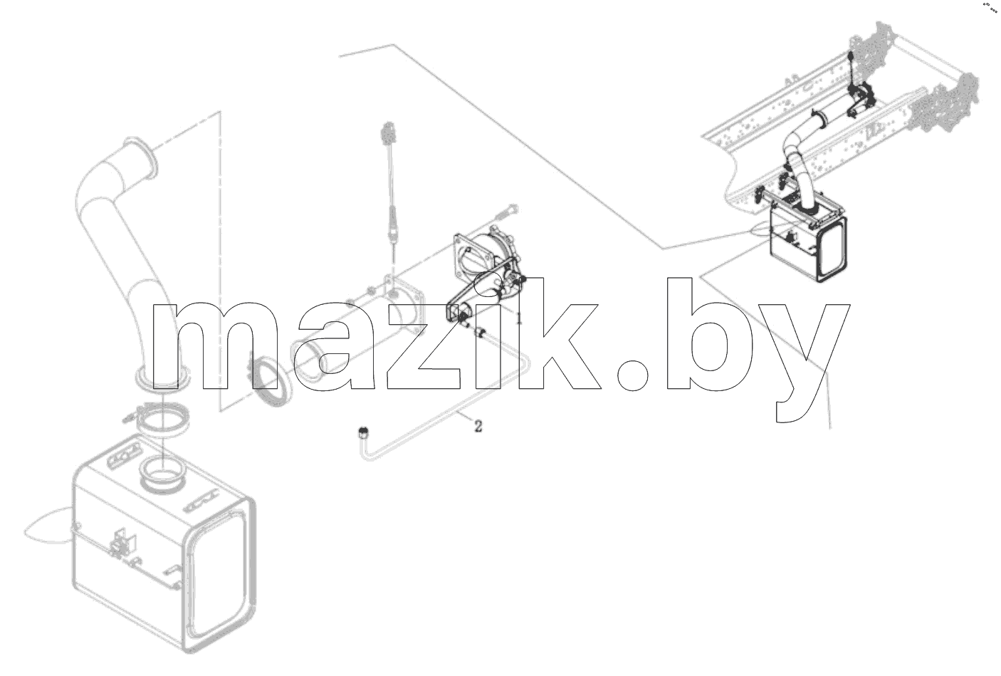  Exhaust Brake Valve and Air Pipe Assembly