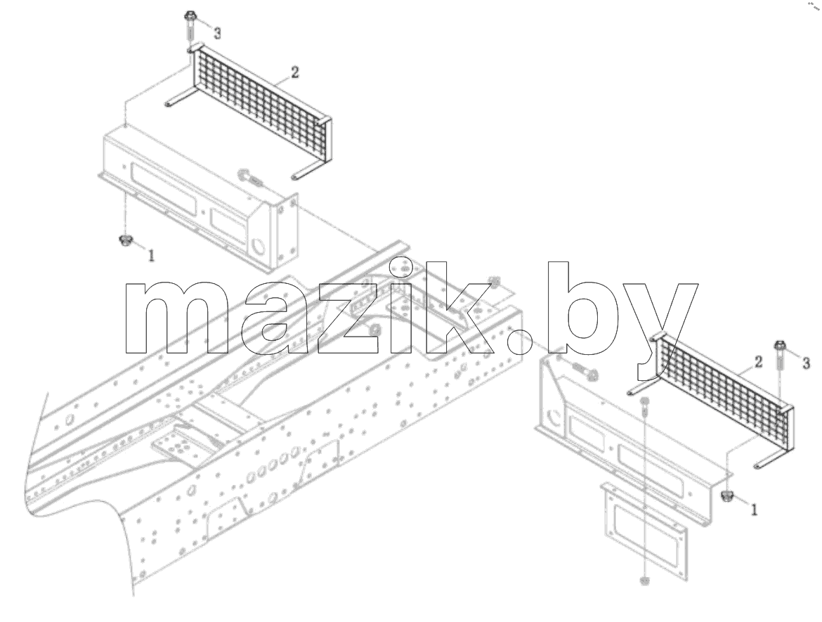  Rear combination lamp protective net logic assembly