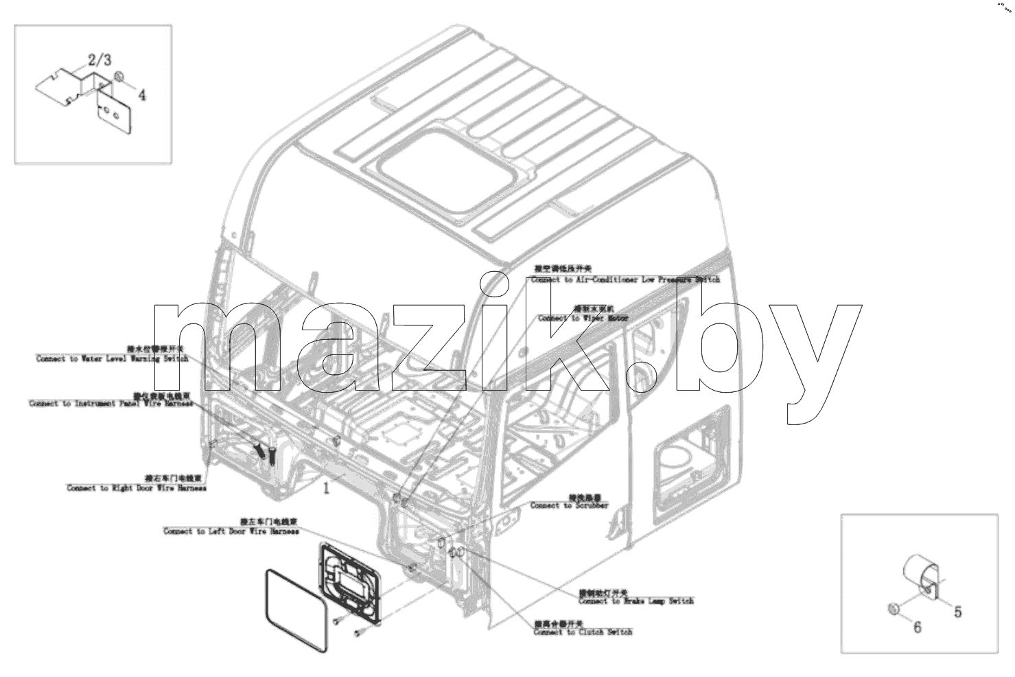  Cab Front Wall Wire Harness Logic Assembly