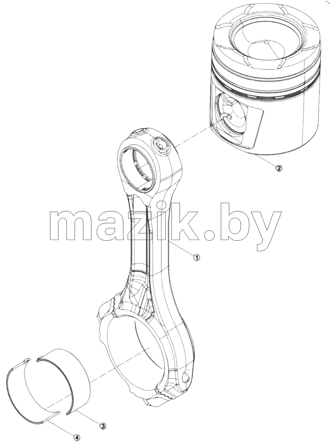  Connecting rod and piston group