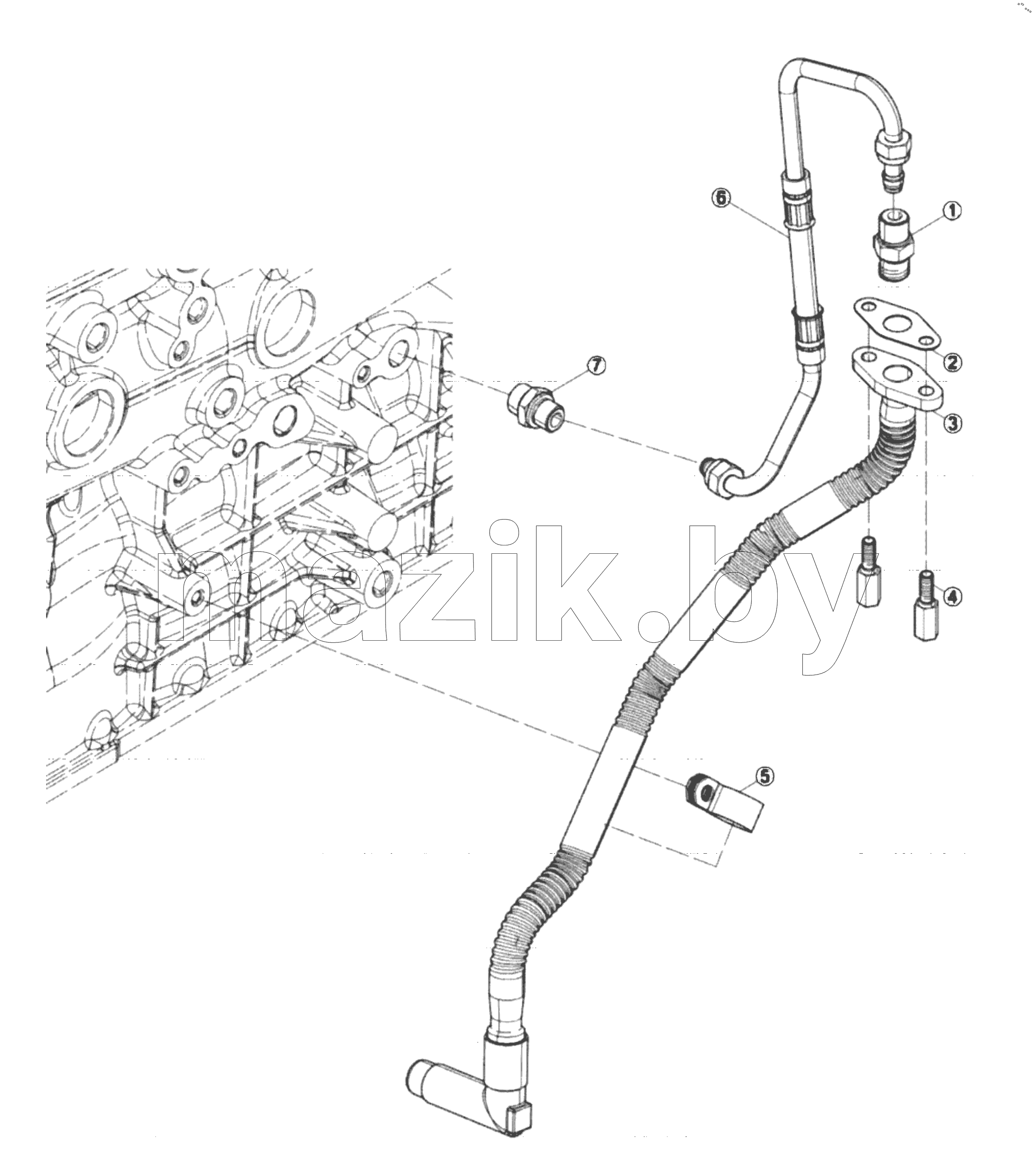  Turbocharger Oil Pipe Group