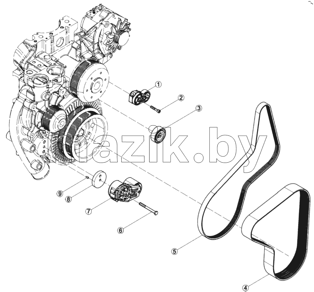  Tensioner And Belt Group