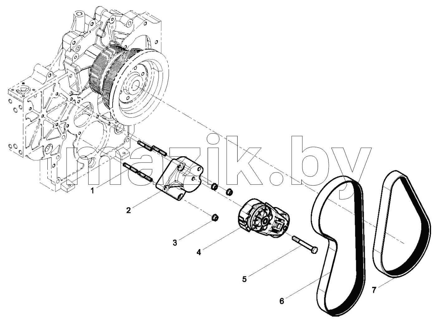  Tensioner and belt assembly