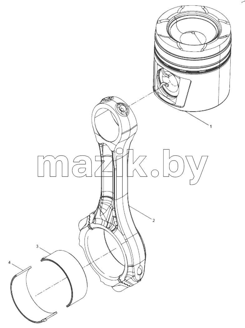  Connecting rod and piston group