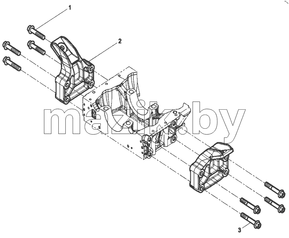  1000410-DZ718 Engine Aseembly-Engine Bracket Group