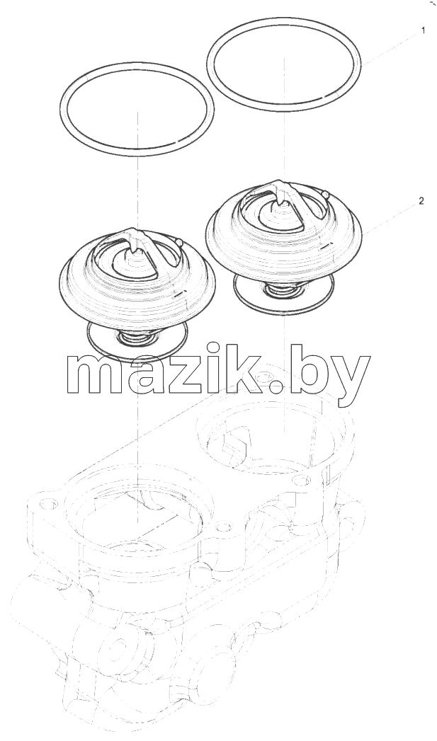  1000410-DZ718 Engine Aseembly-Thermostat Group