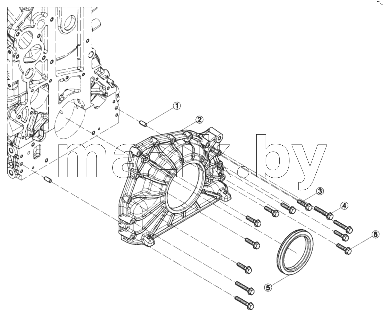  1000410-DZ718 Engine Assembly-Front cover group