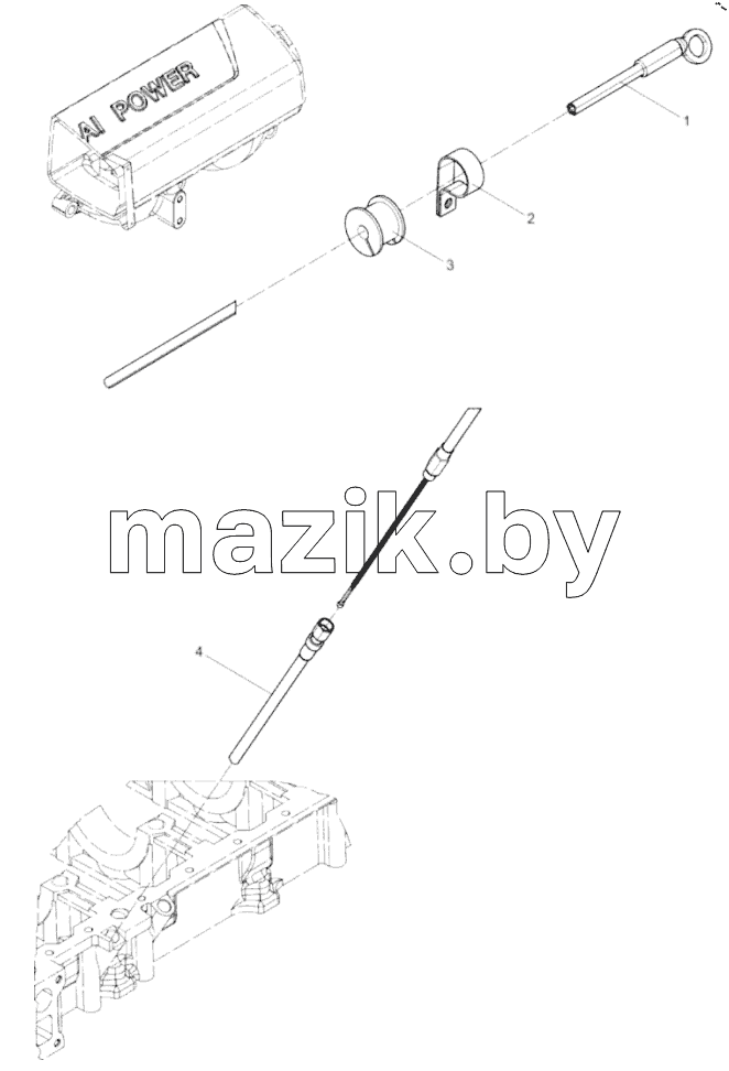  1000410-DZ718 Engine Assembly-Oil Dipstick Group