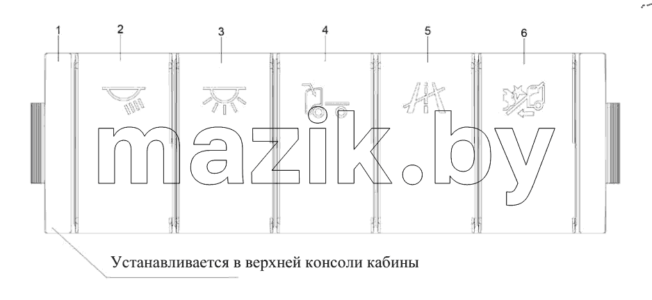  Верхний блок пяти клавиш
