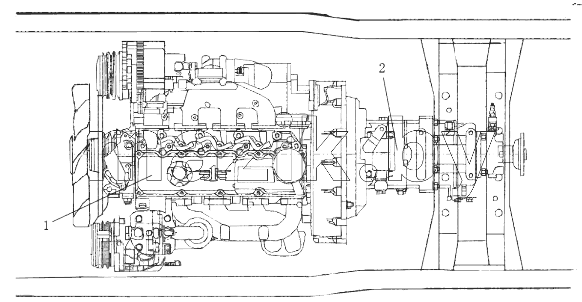  Engine and gear box