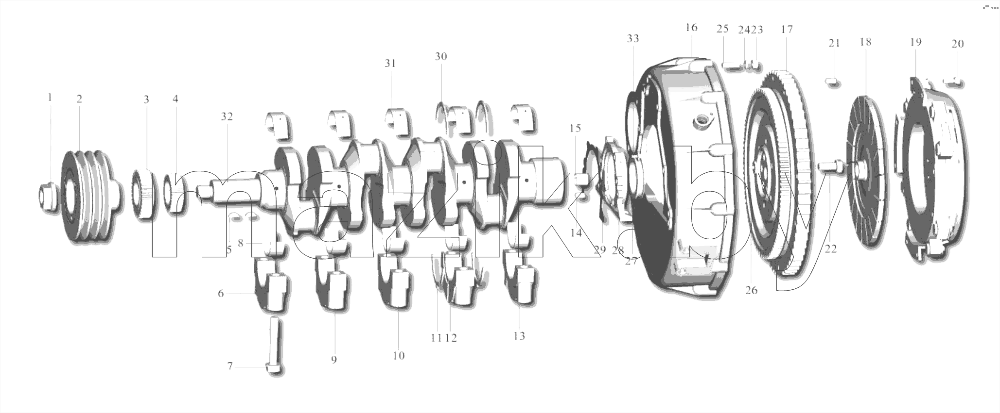  Crankshaft & flywheel
