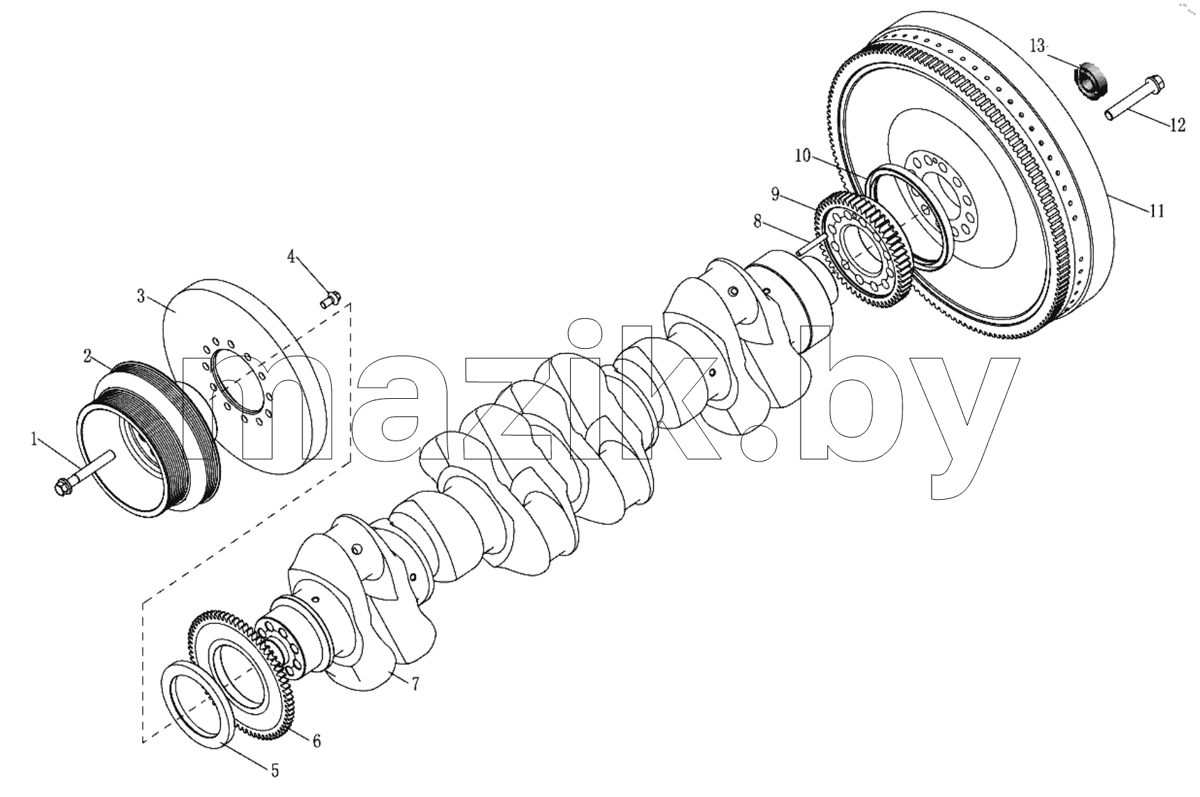  Crankshaft and Flywheel Subassembly
