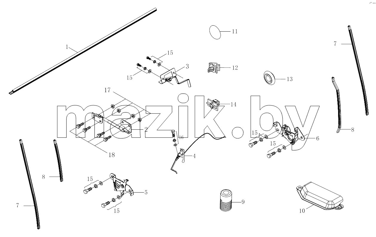  1SB2495310501 Front wall accessories-2