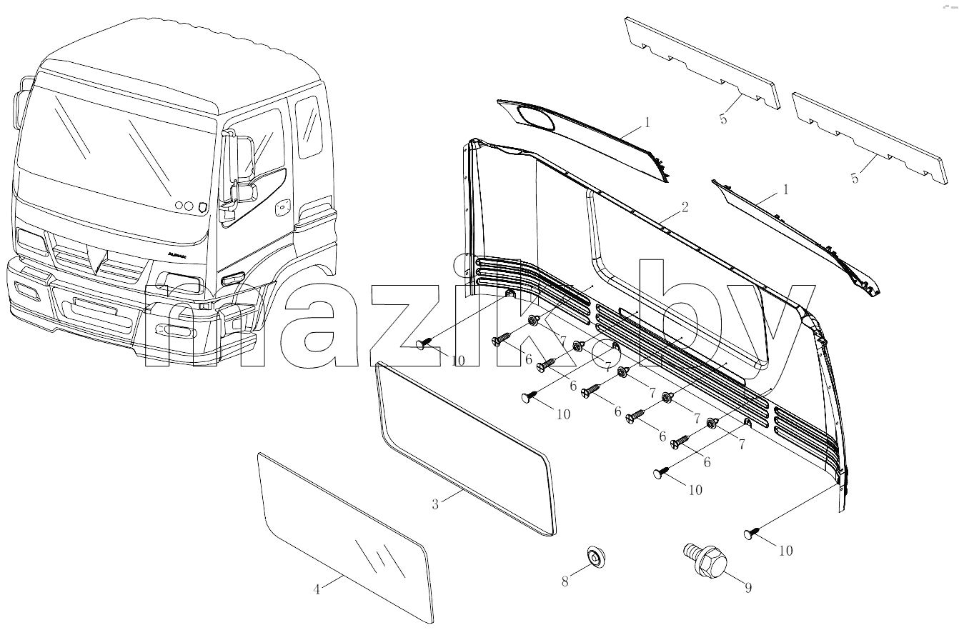  1SB2495610101 Rear wall accessories