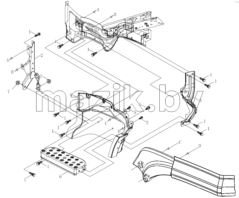  1SB2498450403 Step board-body part