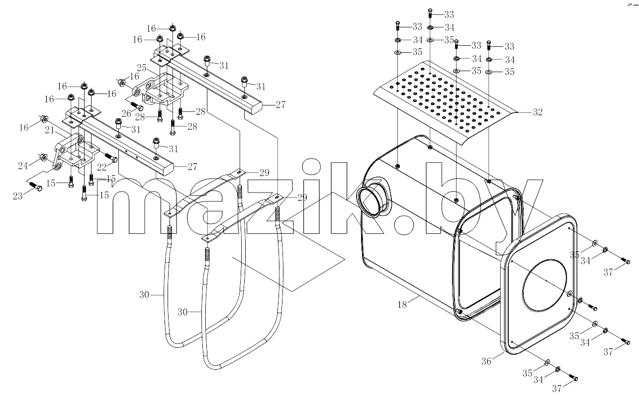  1S41891200601 Exhaust system-1