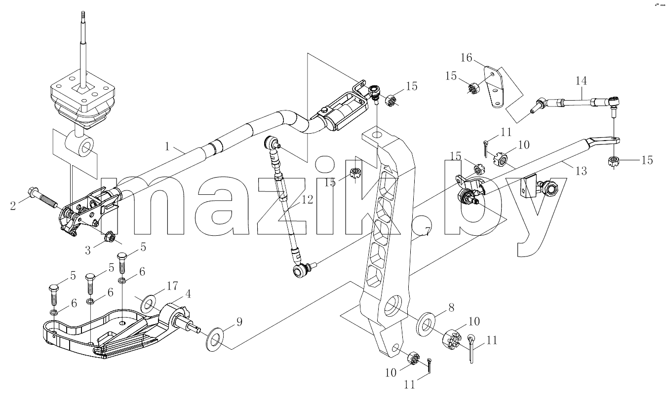  1S42591721901 Gearbox control mechanism
