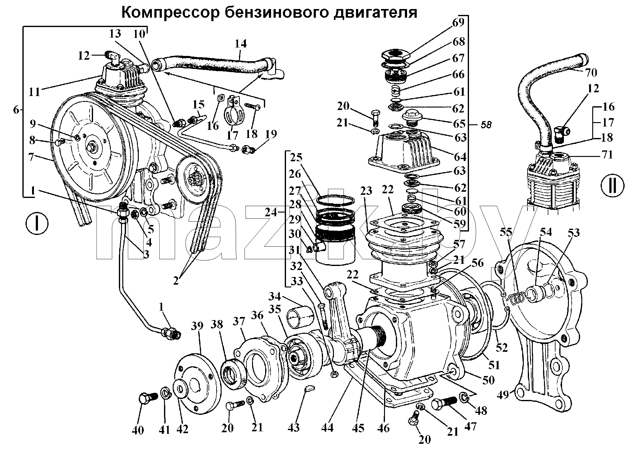 Компрессор бензинового двигателя