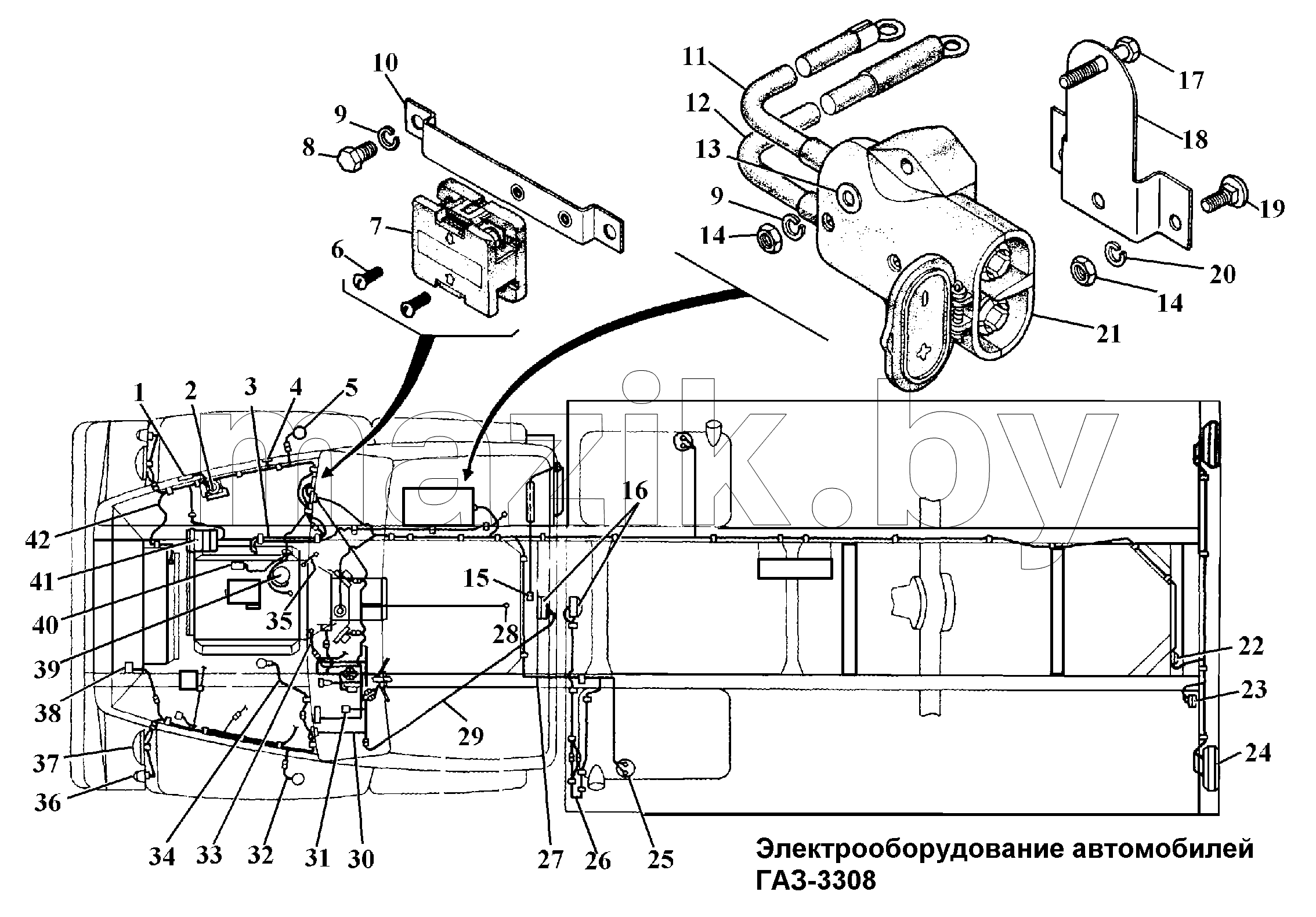 Электроообрудование автомобилей ГАЗ-3308