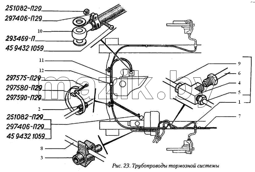 Трубопроводы тормозной системы