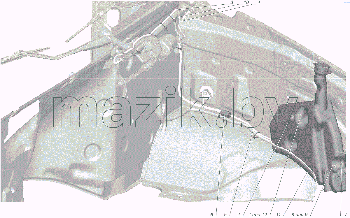  С41R11-5208002 Установка омывателя