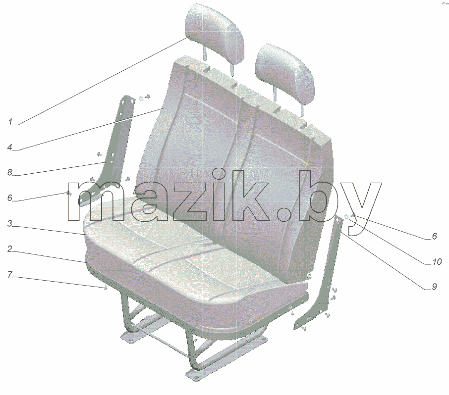  A22R23-6840010 Сиденье двухместное