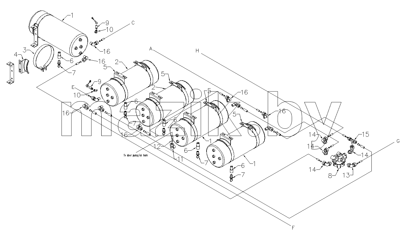 AIR CYLINDER AND 4-WAY PROTECTIVE VALVE
