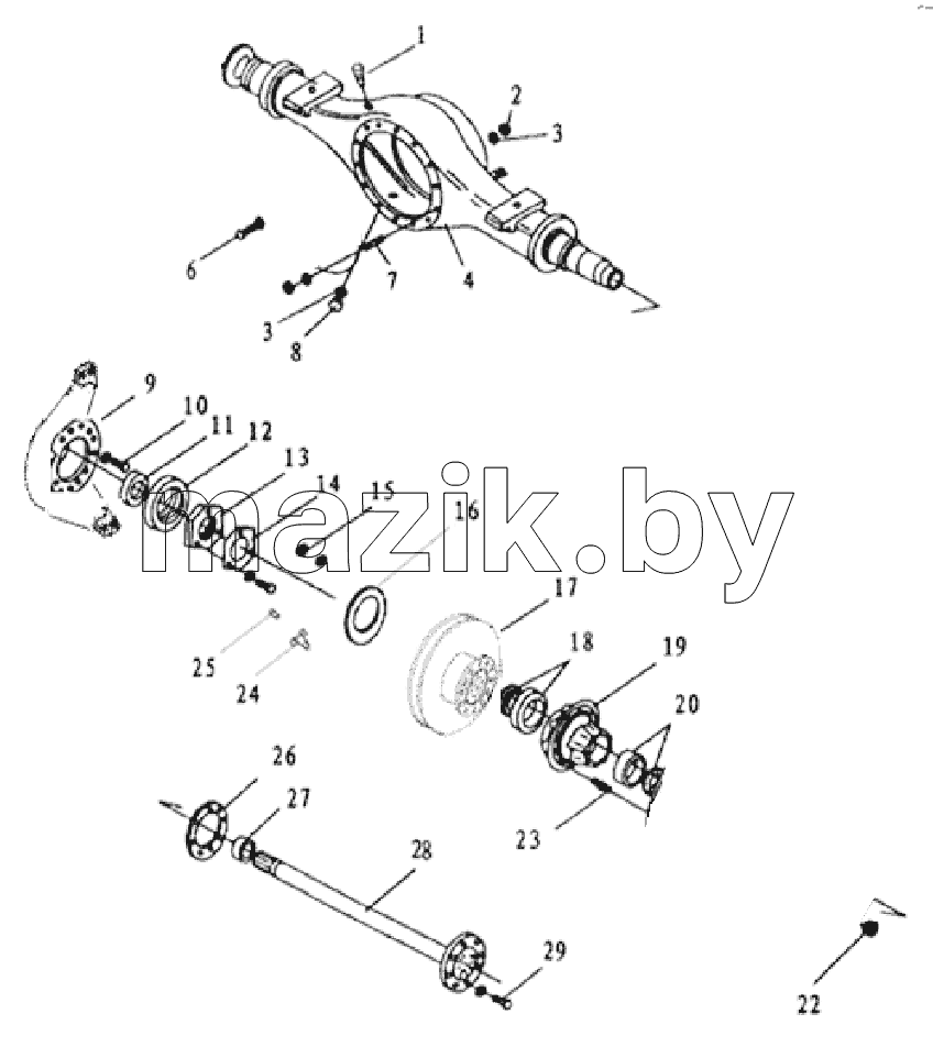 REAR AXLE ASSY