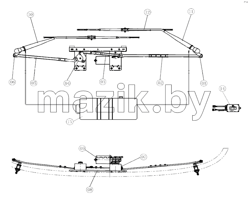 6127X01-3741100-11 WIPER ASSEMBLY