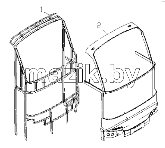  FRONT COVER SKELETON AND SKIN ASSY