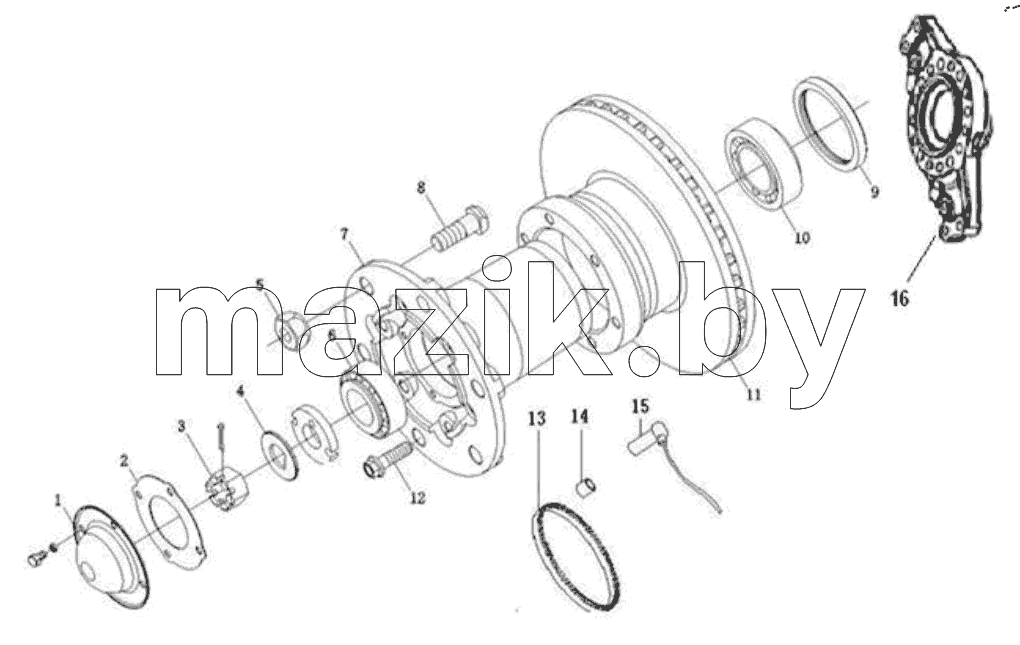  HUB AND BRAKE DRUM ASSEMBLY