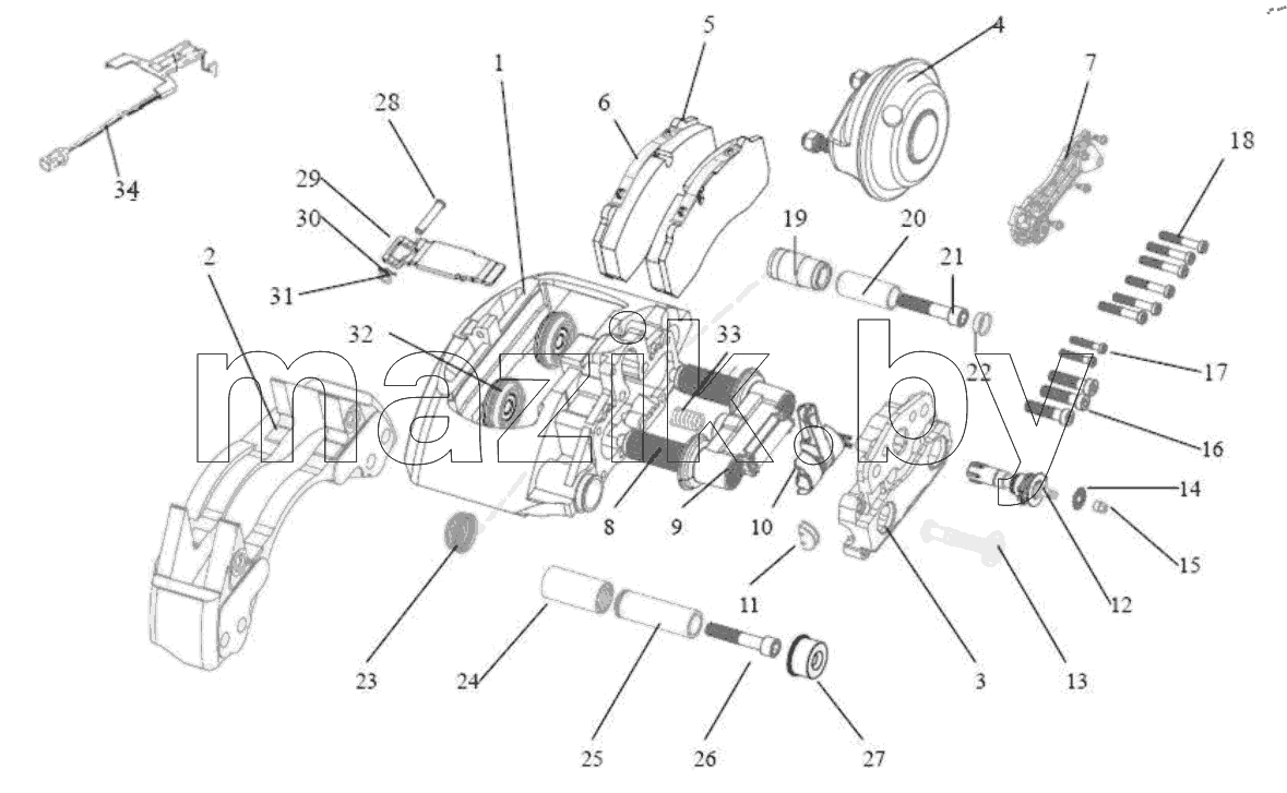  BRAKE CALIPER ASSY.пјЊRH